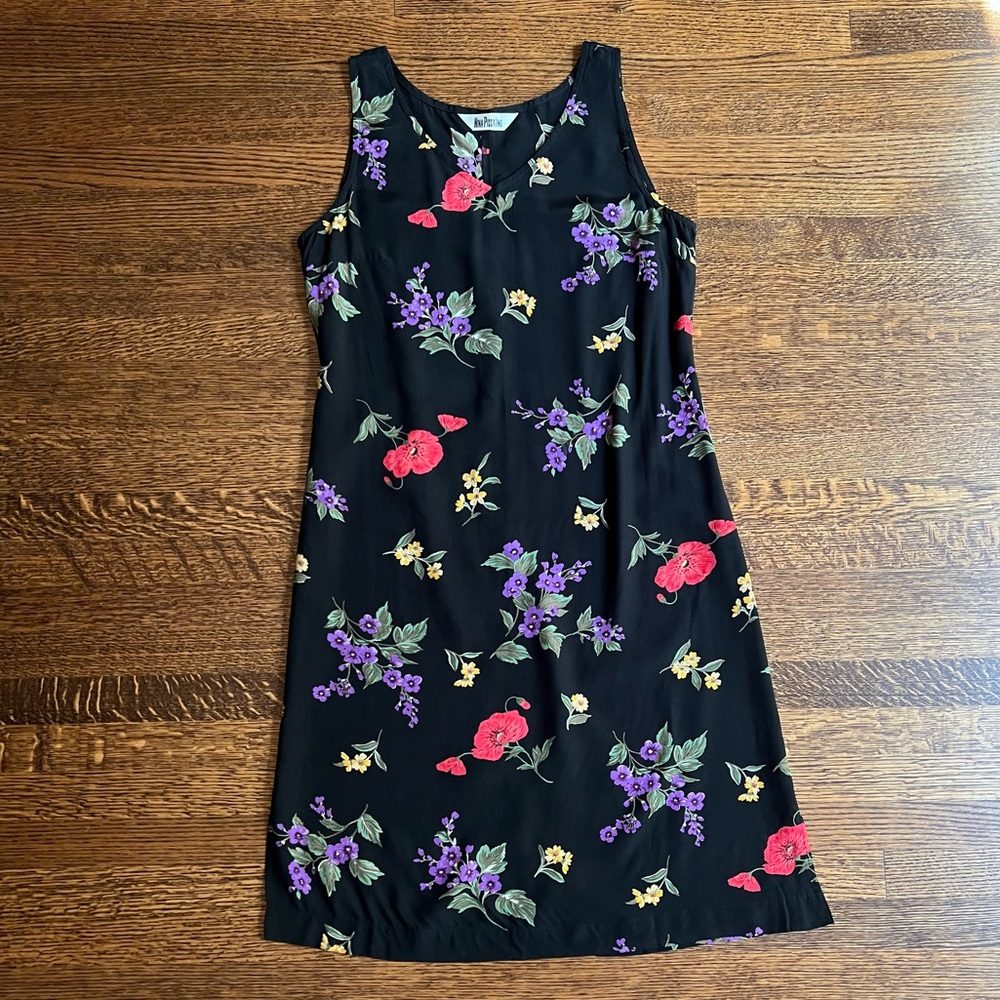 Wildflower Day Dress, Sleeveless Floral Midi Shift Dress